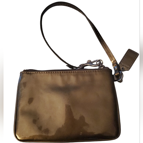 Coach Madison Pleated Patent Leather Wristlet - Picture 2 of 4